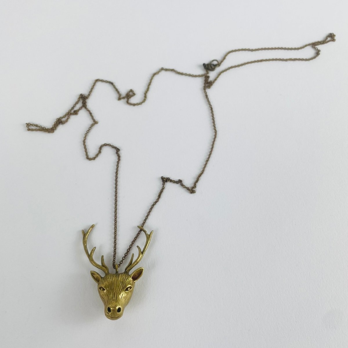 Brass Deer Necklace - Hart & Hive
