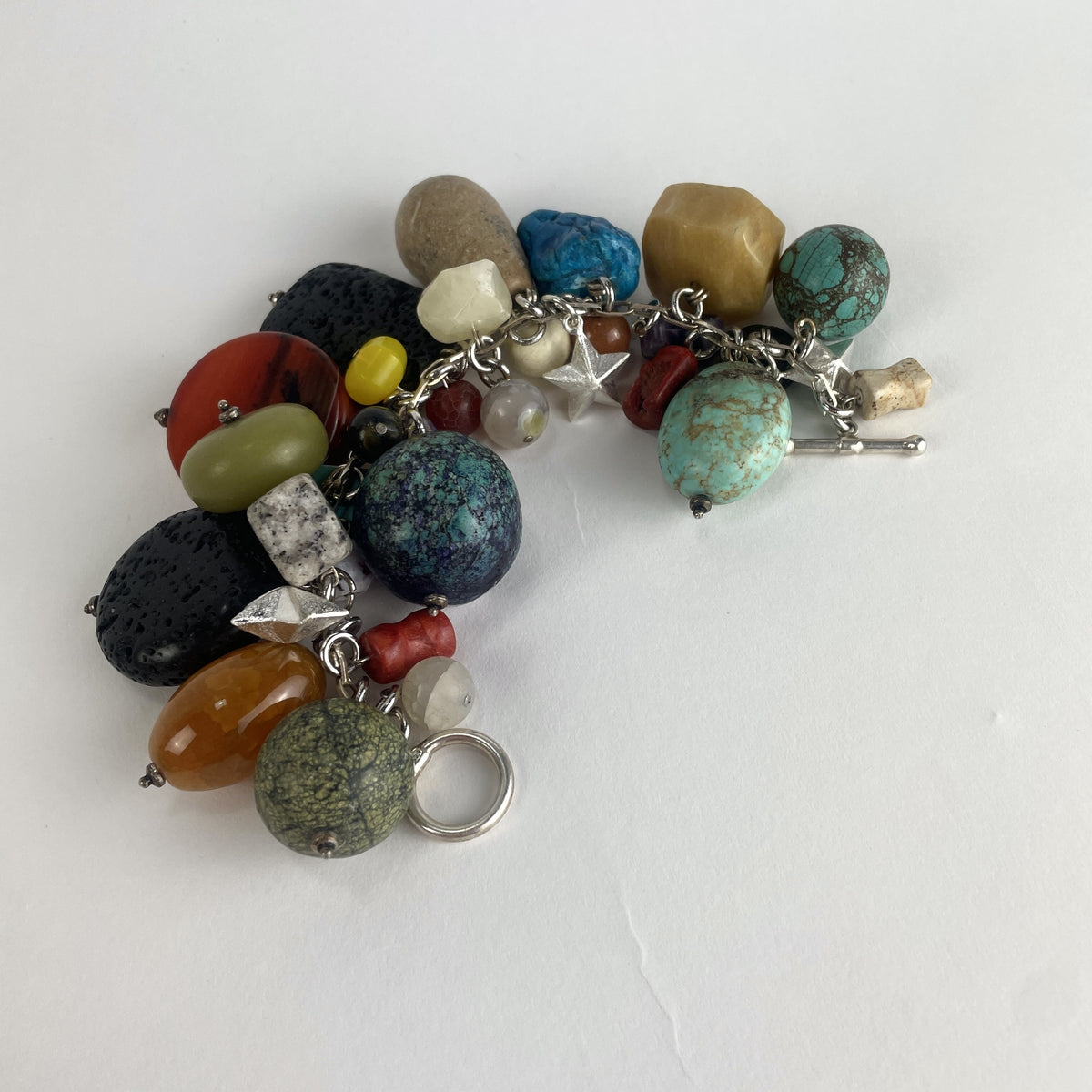 Chunky Gemstone Charm Bracelet - Hart & Hive