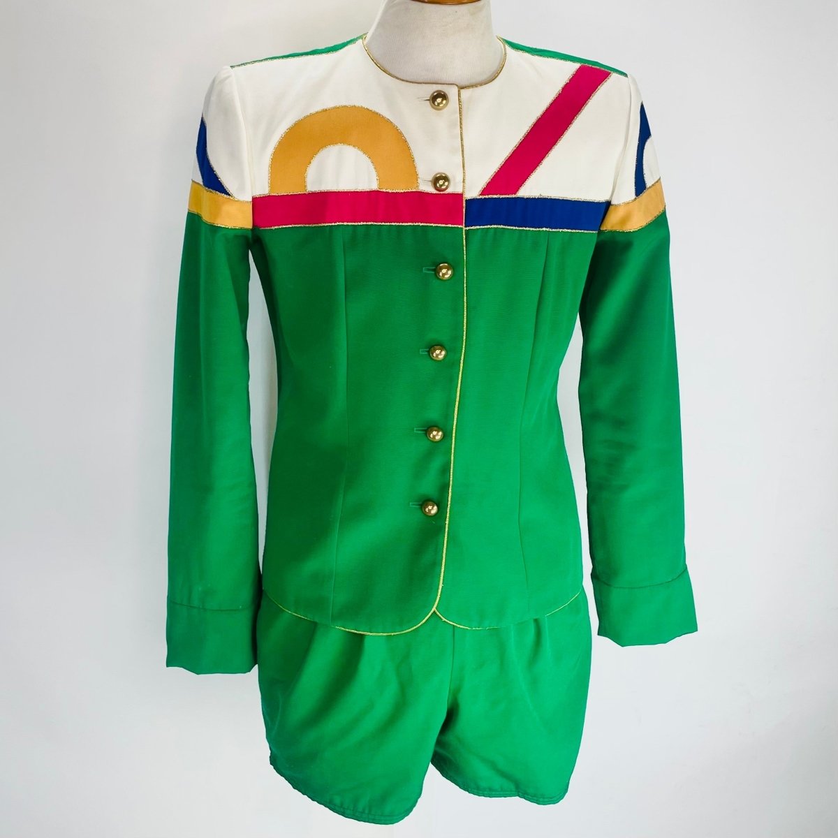 Colourful Green Blazer and Shorts Set - Hart & Hive