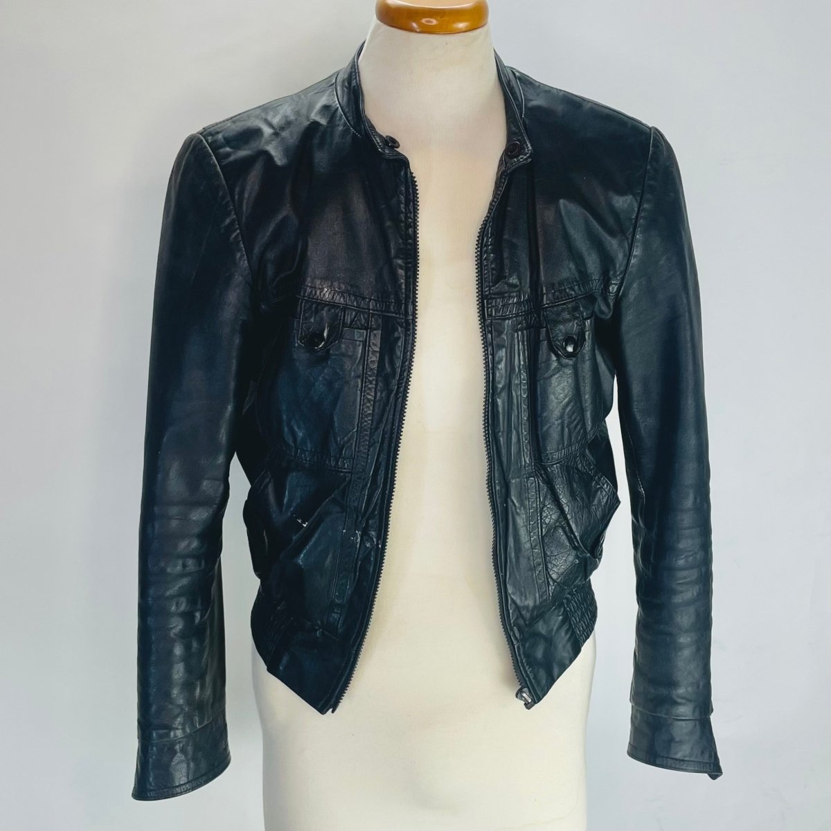 Cropped Leather Biker Jacket - Hart & Hive