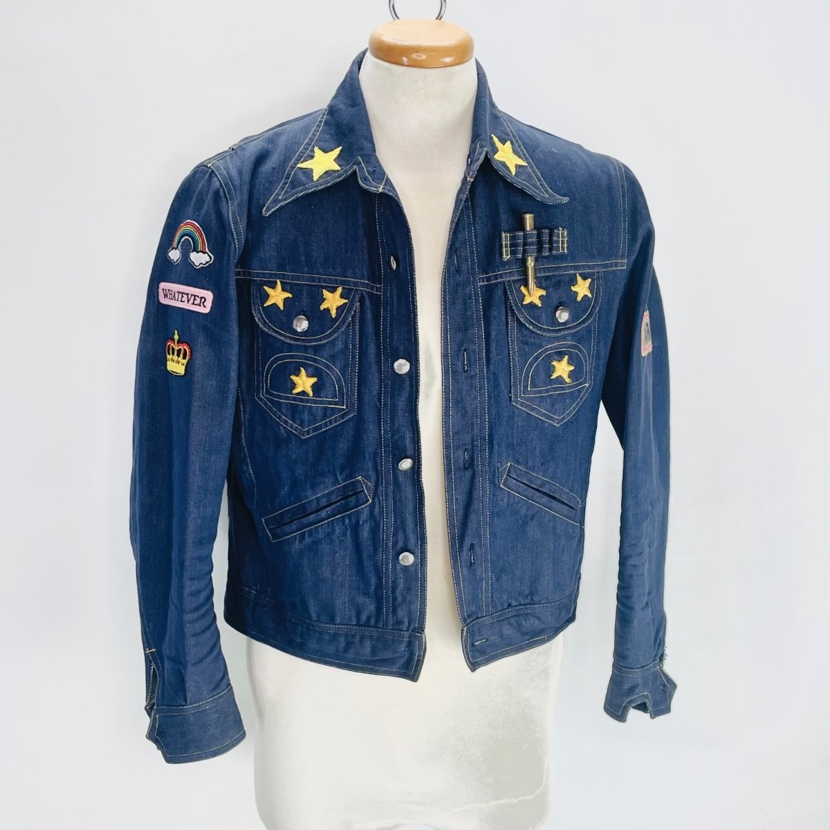 Denim Jacket with Patches - Hart & Hive