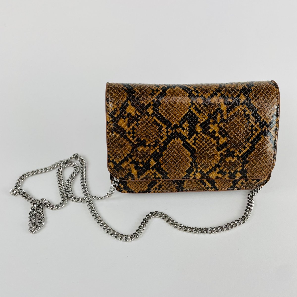 Faux Snakeskin Clutch Handbag - Hart & Hive