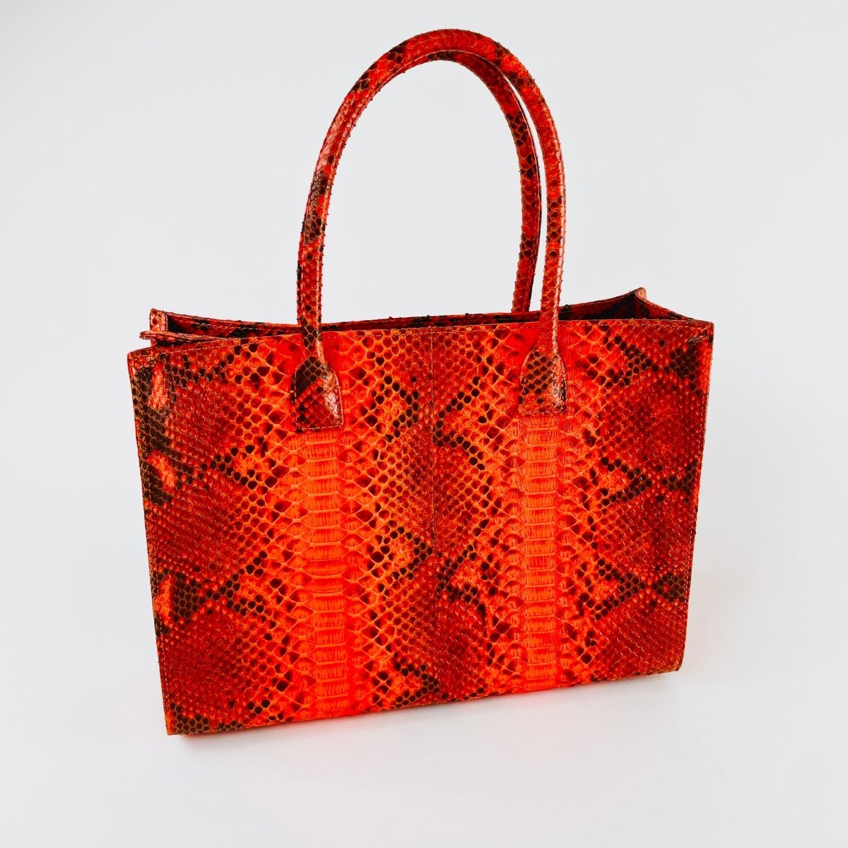 Genuine Orange Python Snakeskin Handbag - Hart & Hive