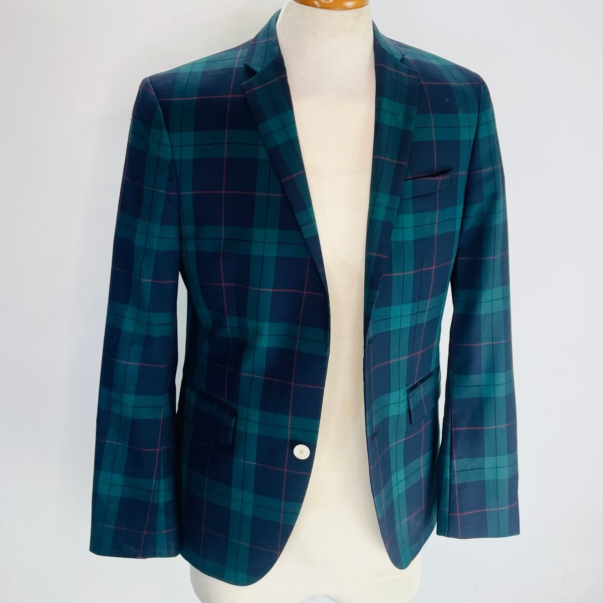 Green Tartan Plaid Blazer - Hart & Hive