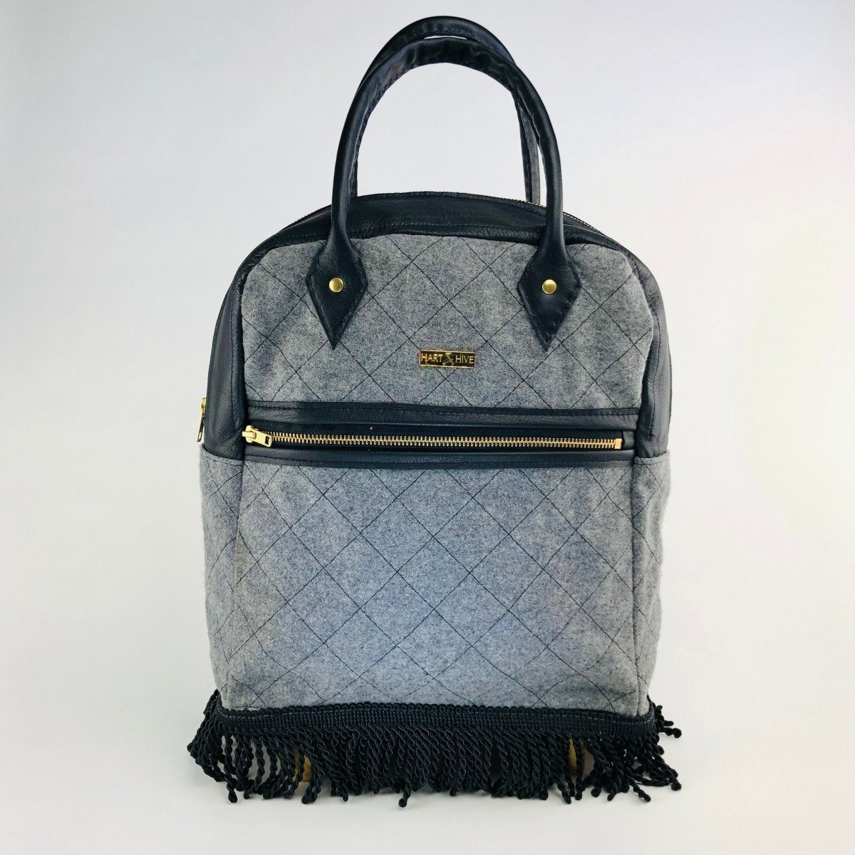 Grey Wool Carry-on Style Bag - Hart & Hive