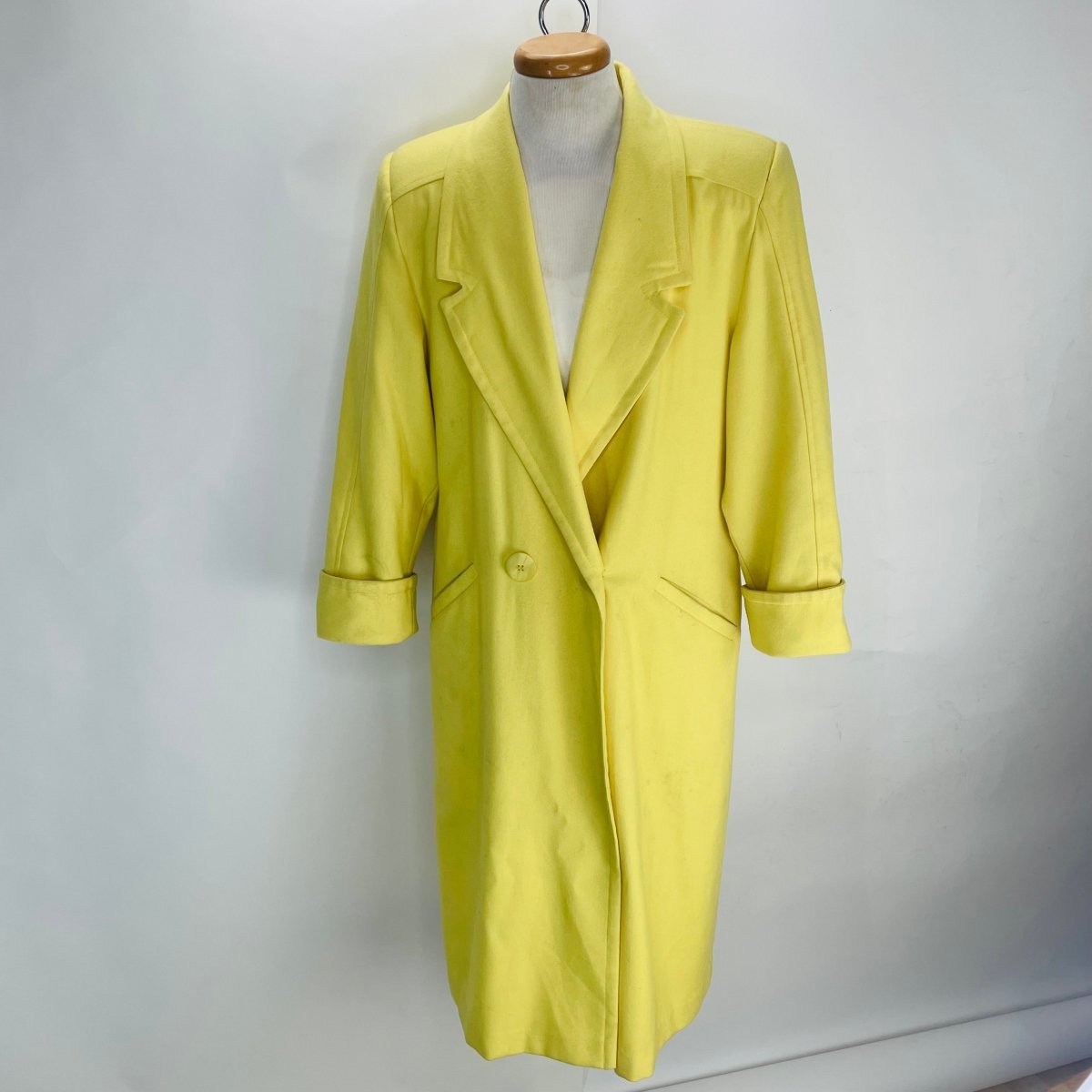 Long Yellow Wool Coat - Hart & Hive