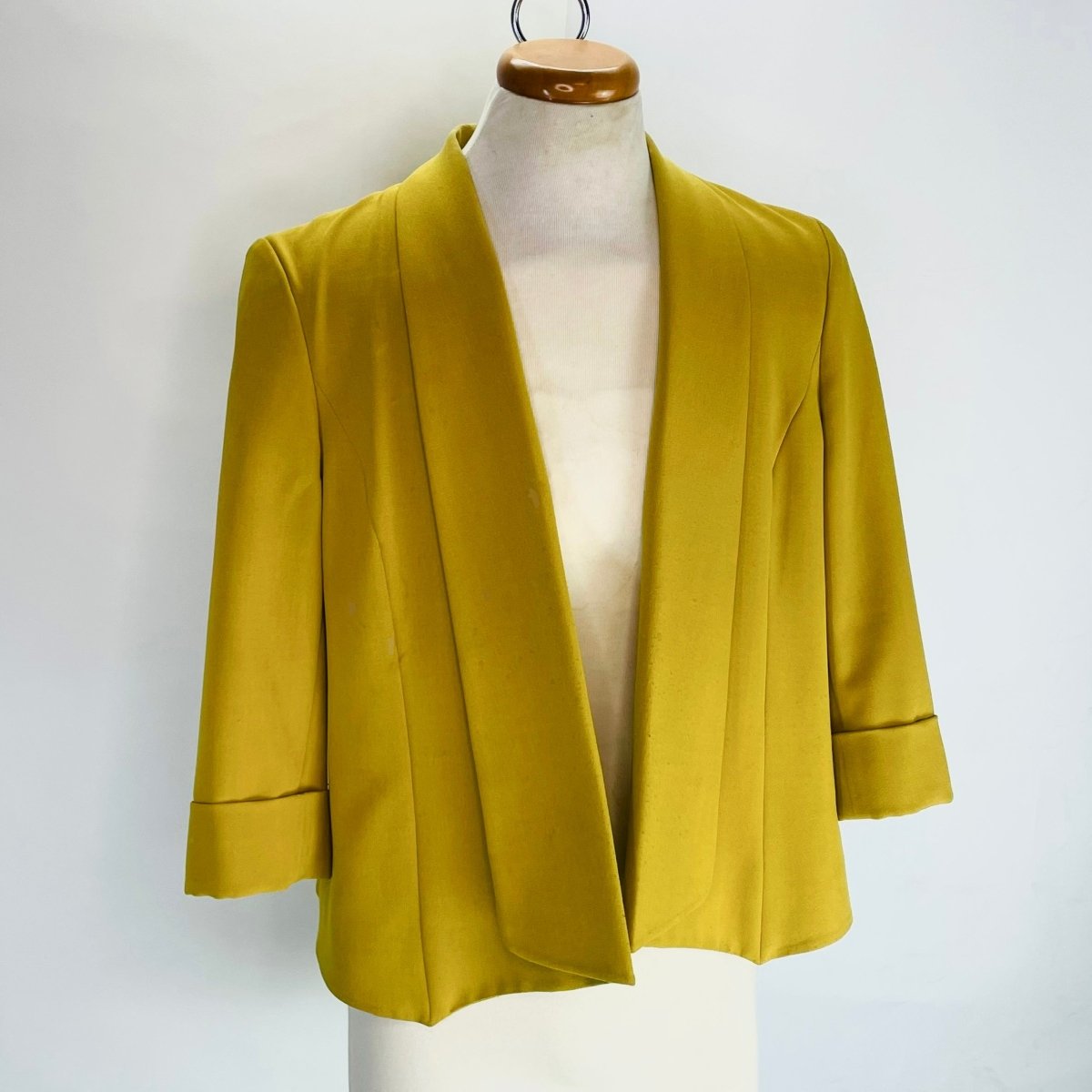 Mustard Blazer with ¾ Length Sleeves - Hart & Hive