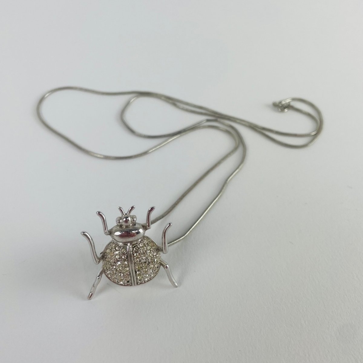 Silver Bejewelled Insect Necklace - Hart & Hive