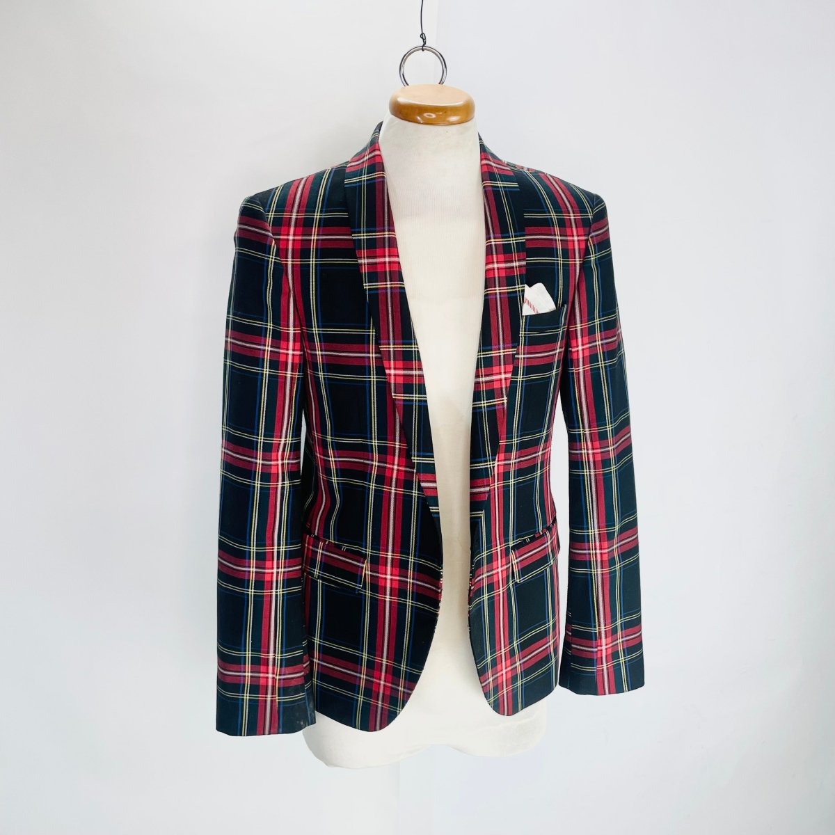 Tartan Plaid Print Blazer - Hart & Hive