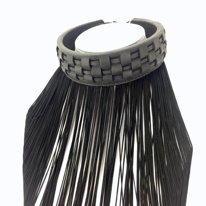 Woven Leather Collar With Fringe - Hart & Hive