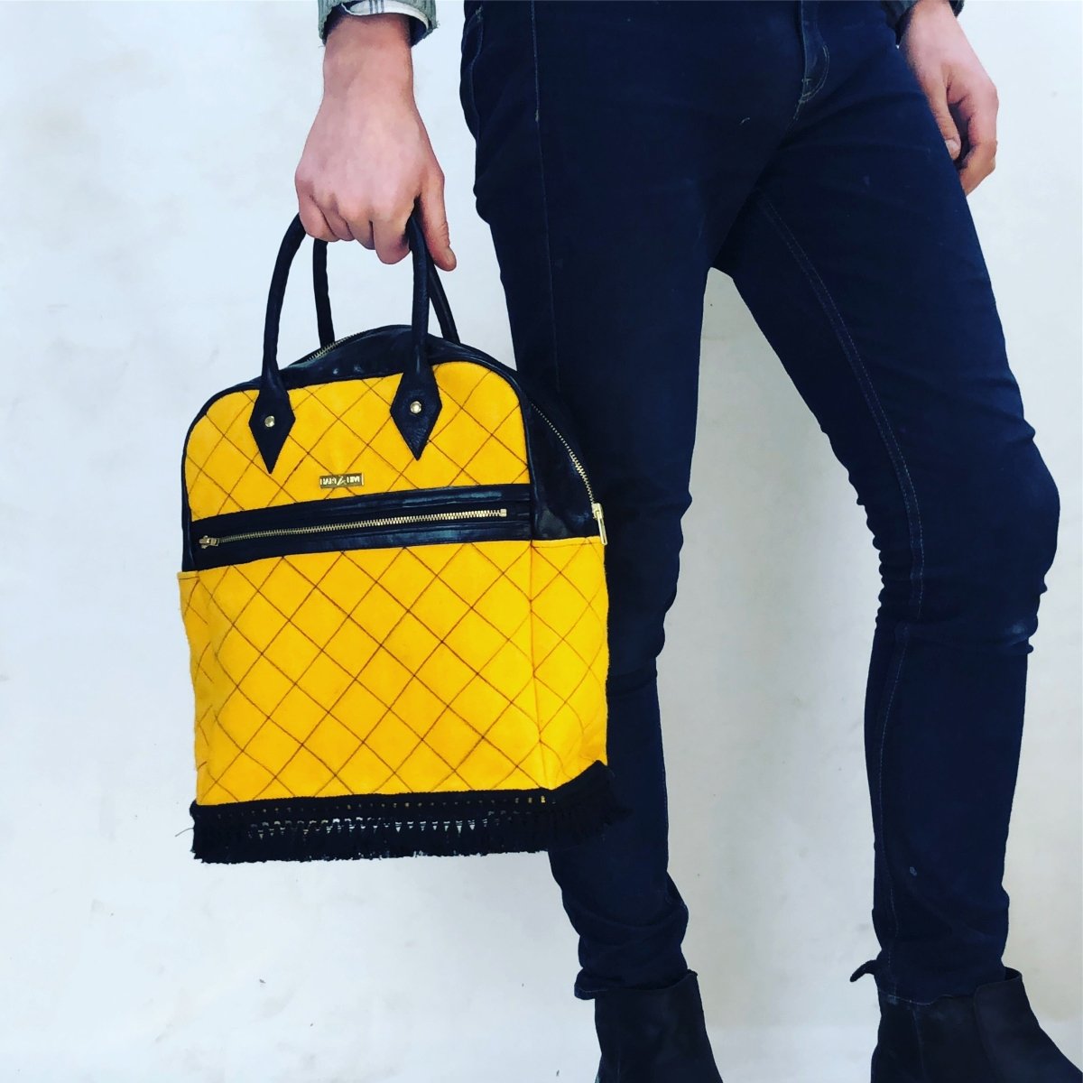 Yellow Wool Carry-on Style Bag - Hart & Hive